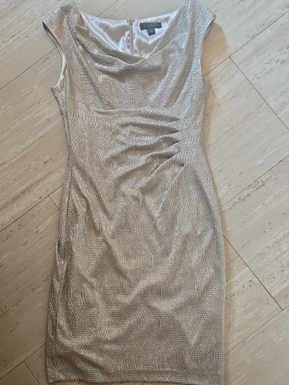 LAUREN Ralph Lauren Metallic Gold Evening Dress/Gown